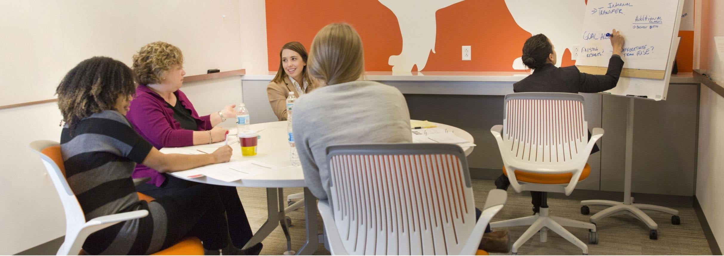 Purina team brainstorming in conference room