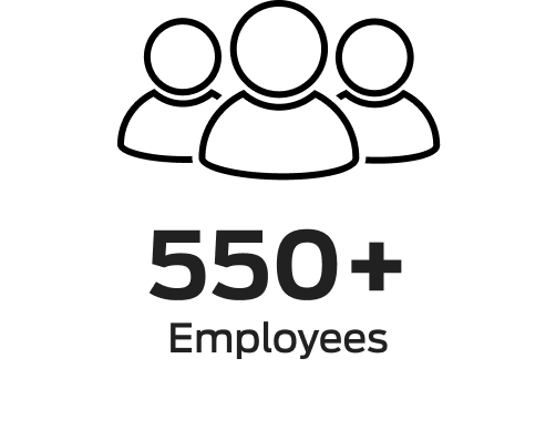 550+ employees