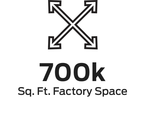 700k sq. ft. factory space