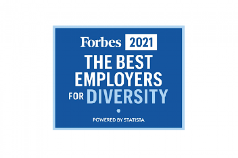 Forbes best employers for diversity award badge